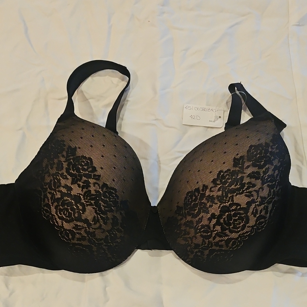Soma Black Lace Floral Bra